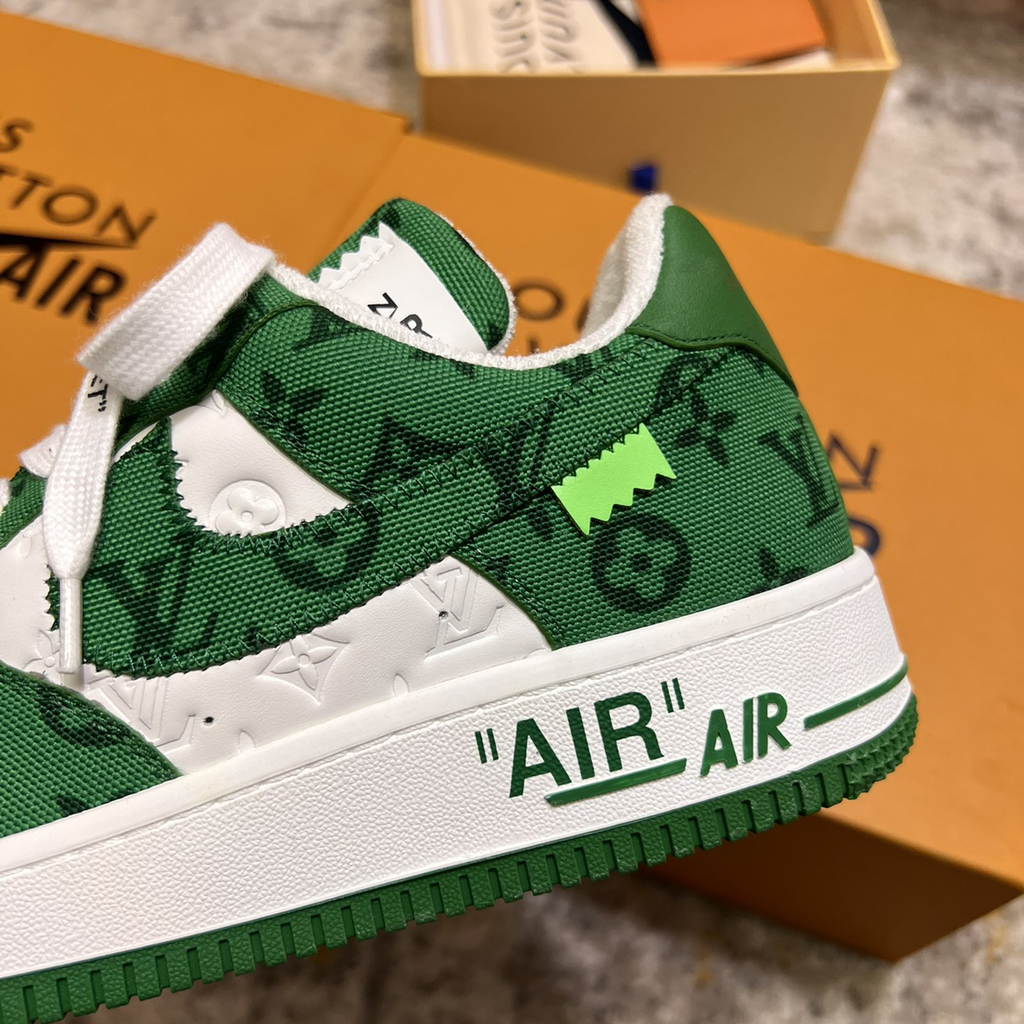 Louis Vuitton X Nike Air Force 1 Sneaker In Green - PerfectKickZ