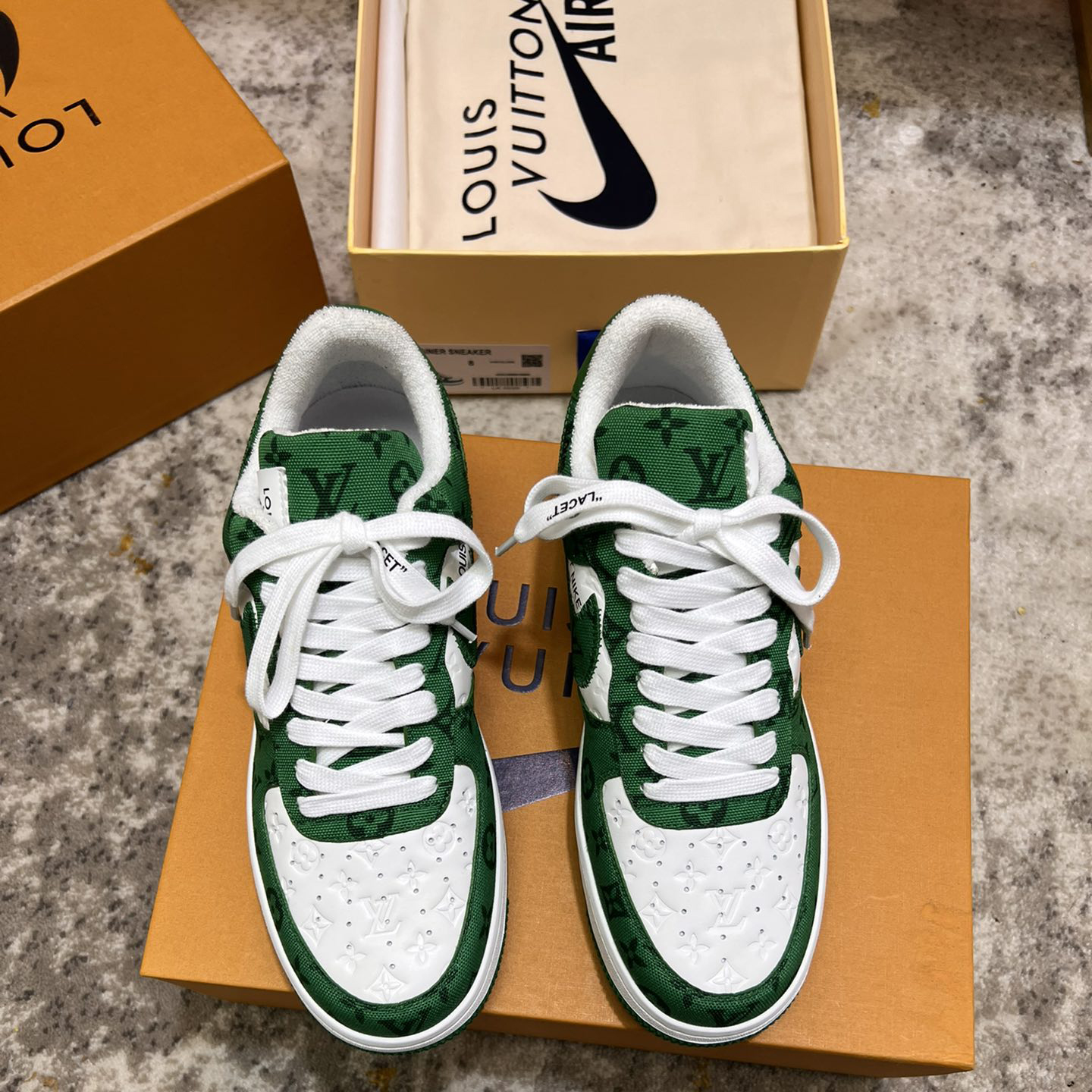 Louis Vuitton X Nike Air Force 1 Sneaker In Green - PerfectKickZ