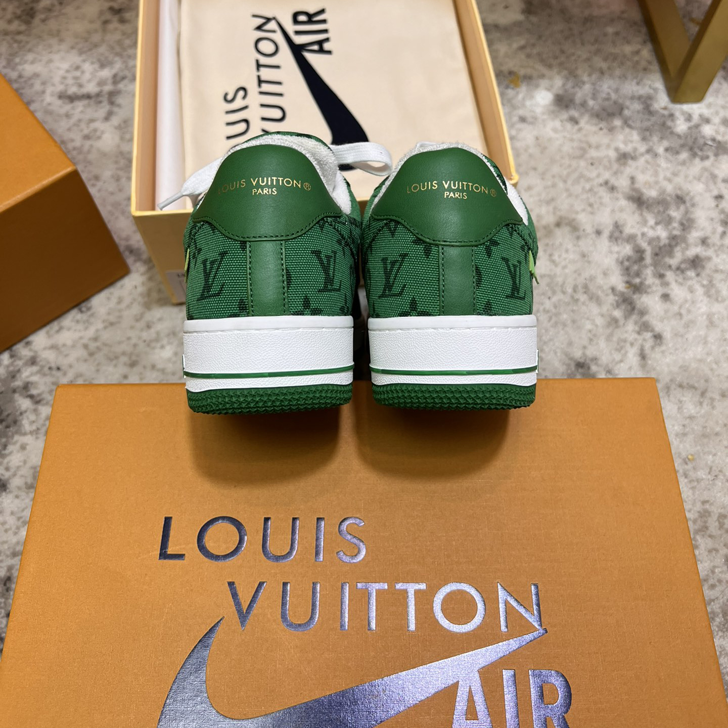 Louis Vuitton X Nike Air Force 1 Sneaker In Green - PerfectKickZ