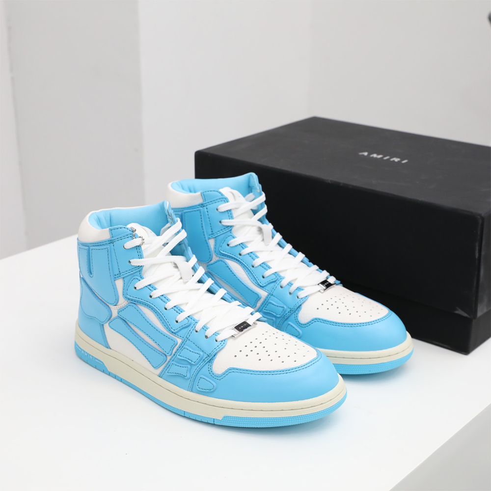Amiri Skel-Top Hi Sneaker Blue/White - PerfectKickZ