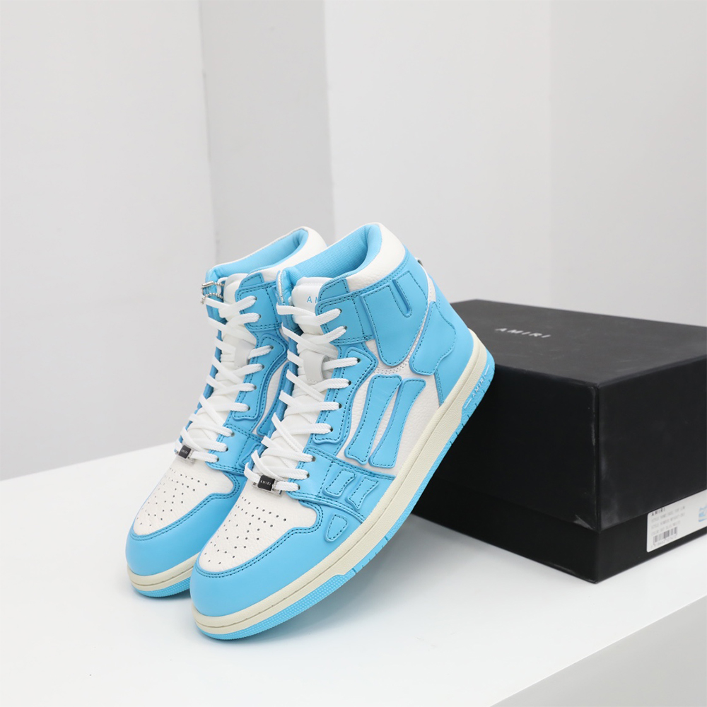 Amiri Skel-Top Hi Sneaker Blue/White - PerfectKickZ