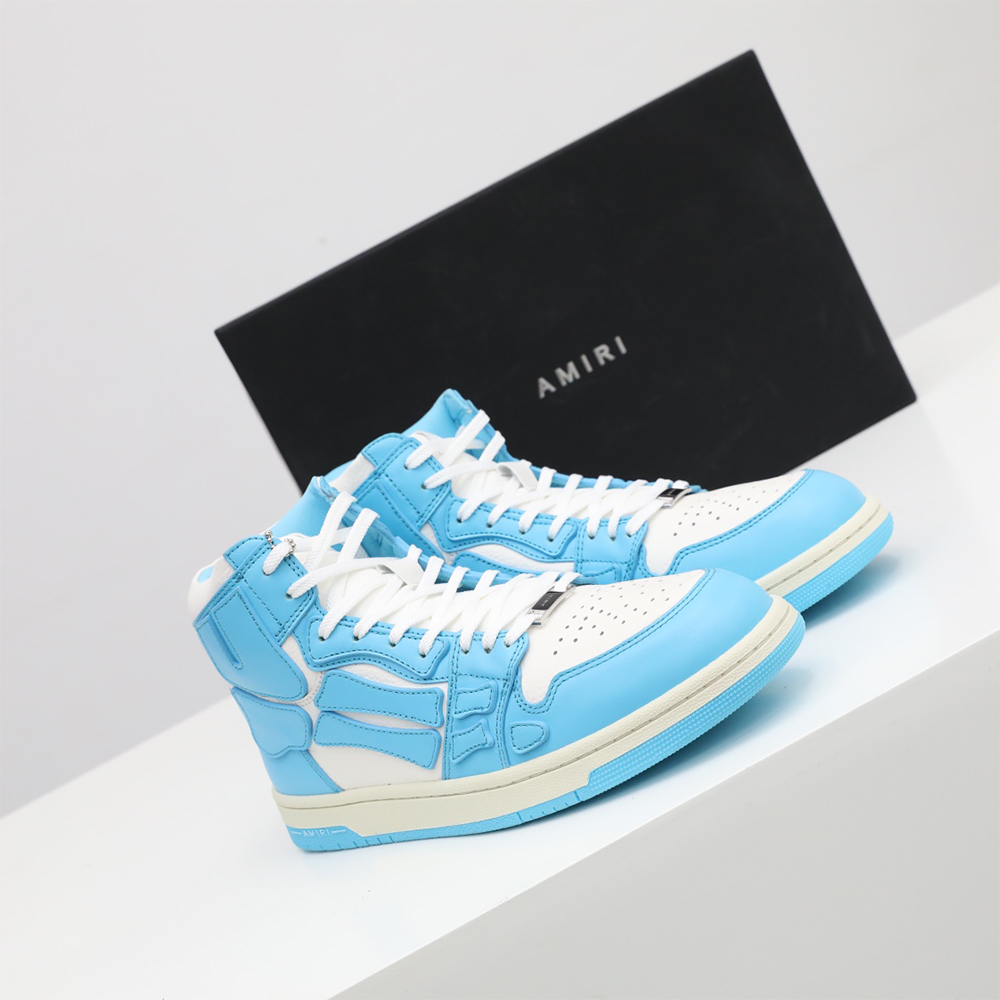 Amiri Skel-Top Hi Sneaker Blue/White - PerfectKickZ