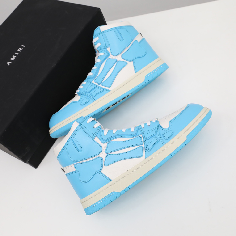Amiri Skel-Top Hi Sneaker Blue/White - PerfectKickZ
