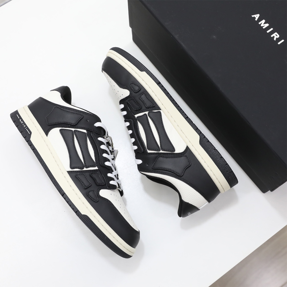 Amiri Skel-Top Low Sneaker Black/White - PerfectKickZ