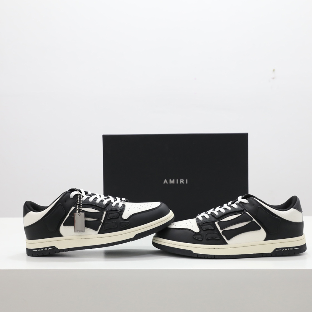 Amiri Skel-Top Low Sneaker Black/White - PerfectKickZ