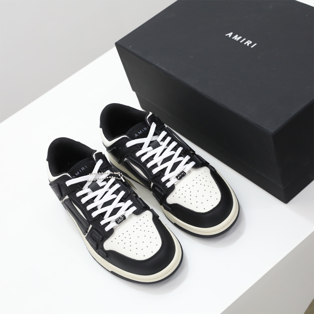 Amiri Skel-Top Low Sneaker Black/White - PerfectKickZ