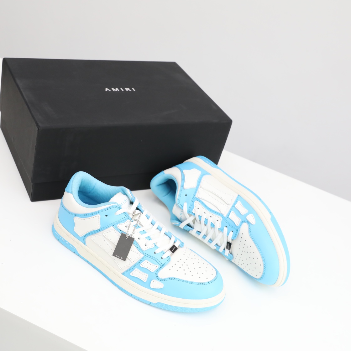 Amiri Skel-Top Low Sneaker Blue/White - PerfectKickZ