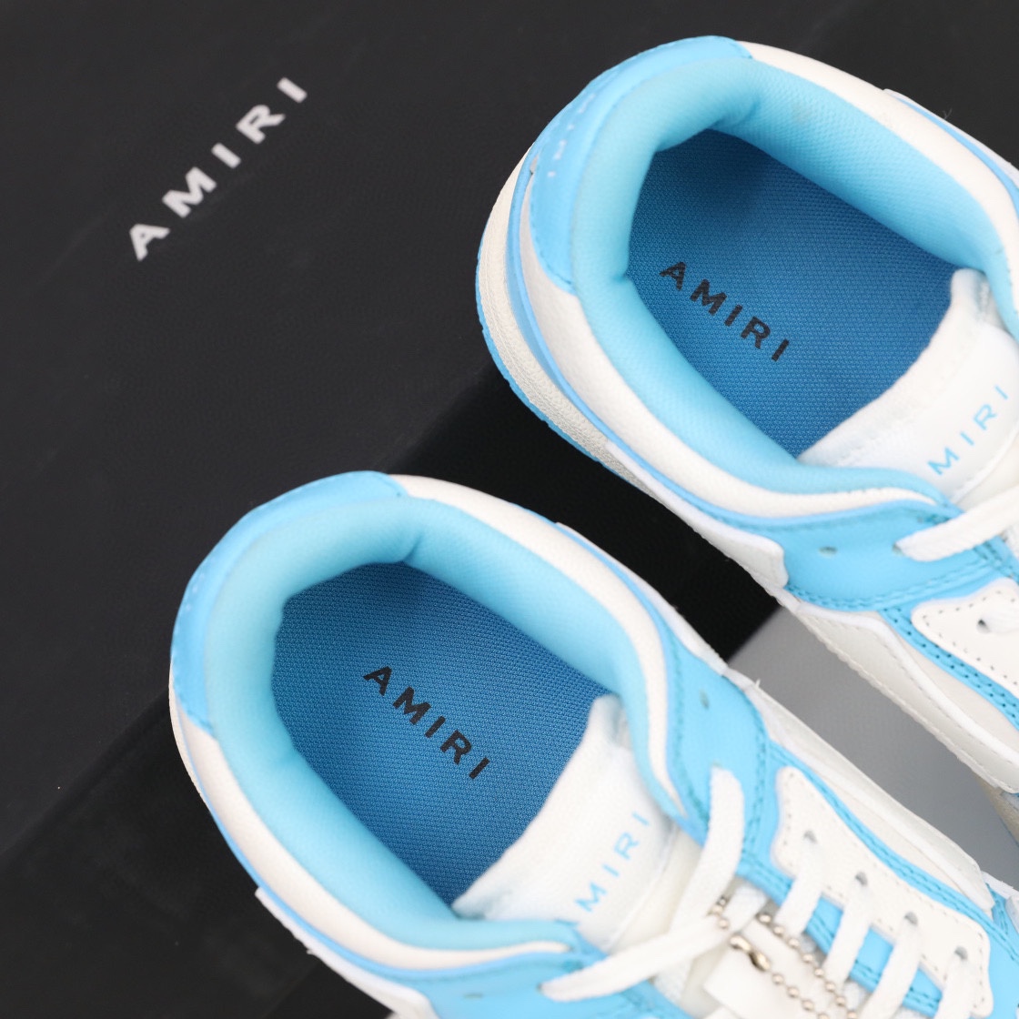 Amiri Skel-Top Low Sneaker Blue/White - PerfectKickZ