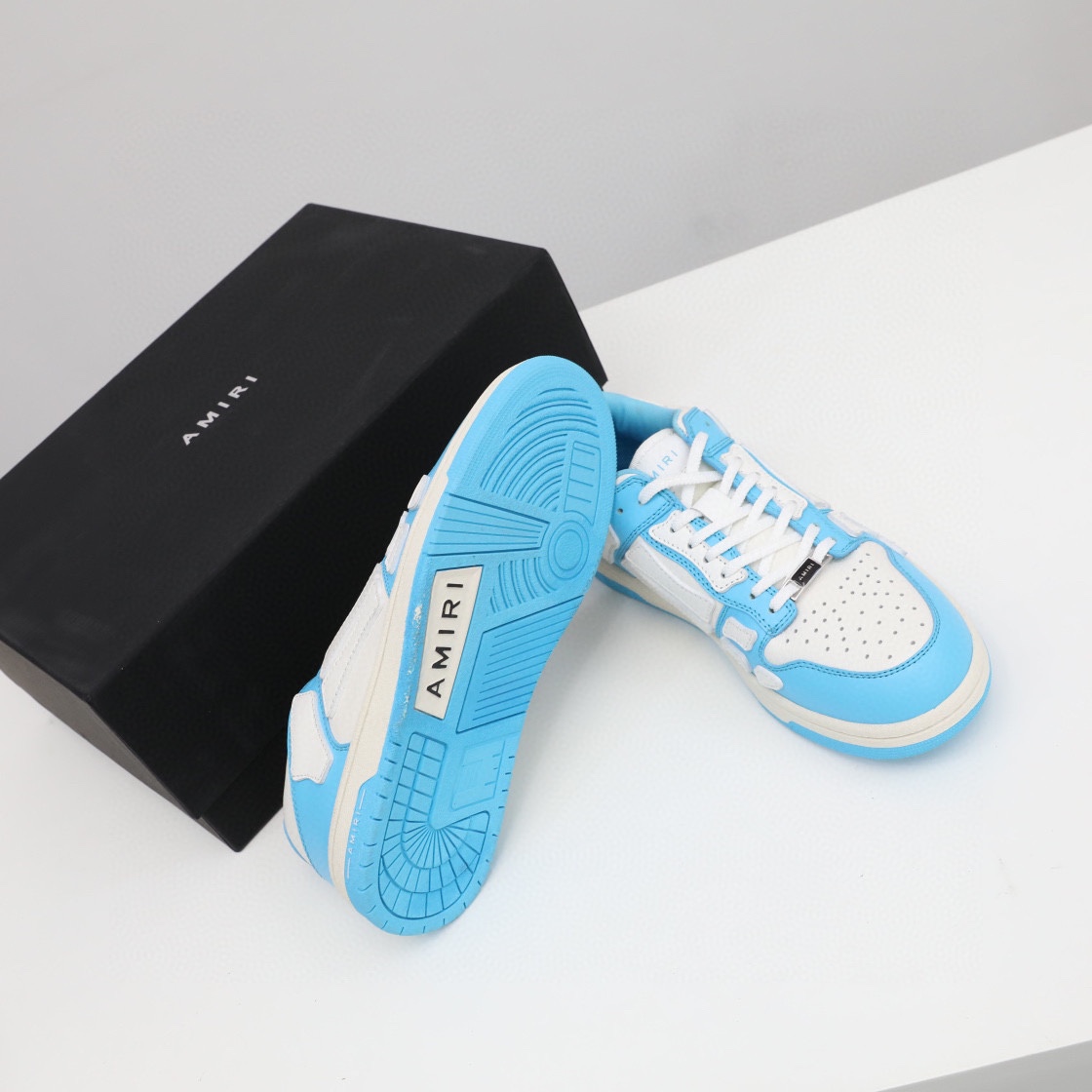 Amiri Skel-Top Low Sneaker Blue/White - PerfectKickZ