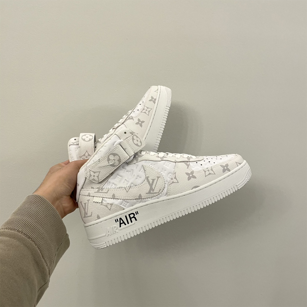 Louis Vuitton X Nike Air Force 1 Mid-Top Sneaker In White - PerfectKickZ