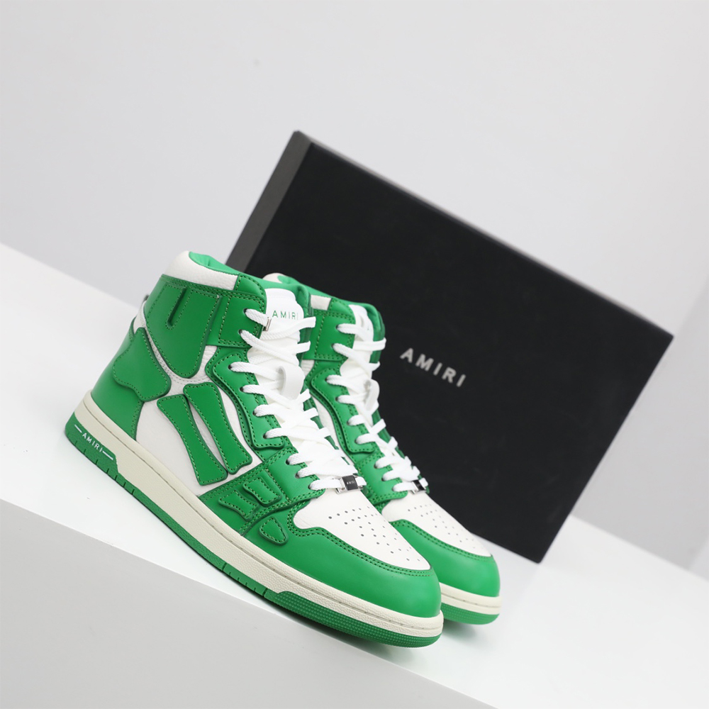 Amiri Skel-Top Hi Sneaker Green/White - PerfectKickZ