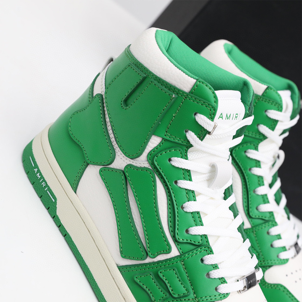 Amiri Skel-Top Hi Sneaker Green/White - PerfectKickZ