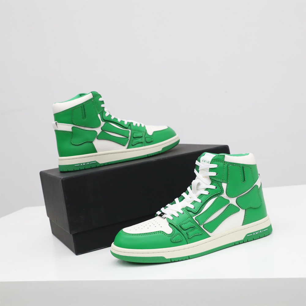 Amiri Skel-Top Hi Sneaker Green/White - PerfectKickZ