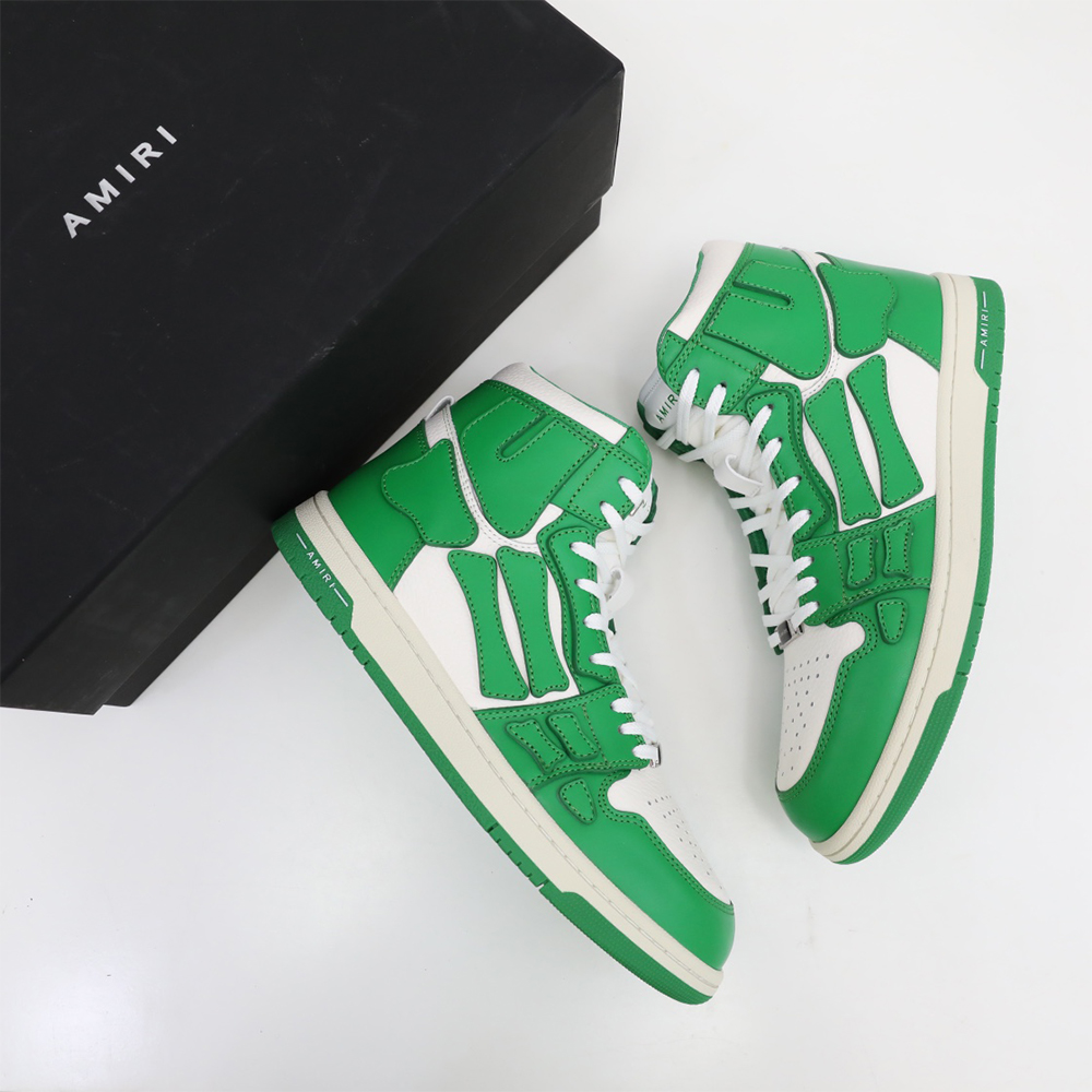 Amiri Skel-Top Hi Sneaker Green/White - PerfectKickZ