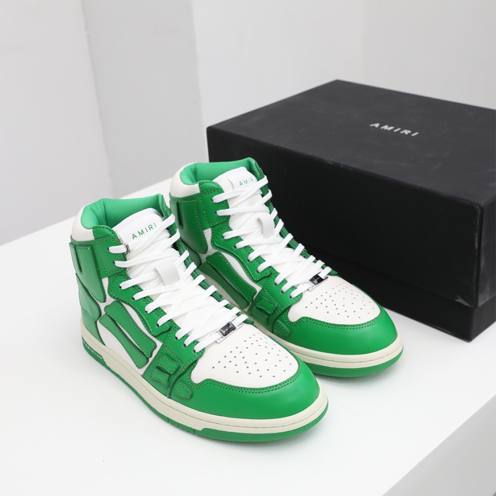 Amiri Skel-Top Hi Sneaker Green/White - PerfectKickZ