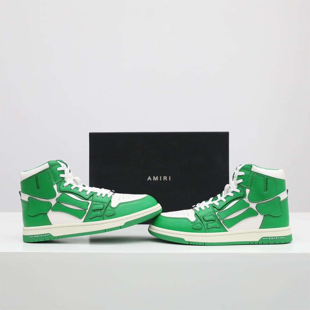 Amiri Skel-Top Hi Sneaker Green/White - PerfectKickZ
