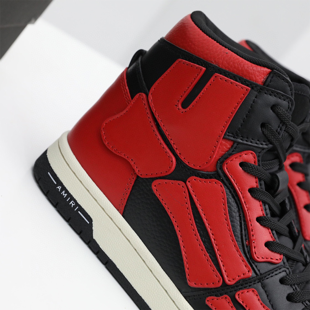 Amiri Skel-Top Hi Sneaker Red/Black - PerfectKickZ