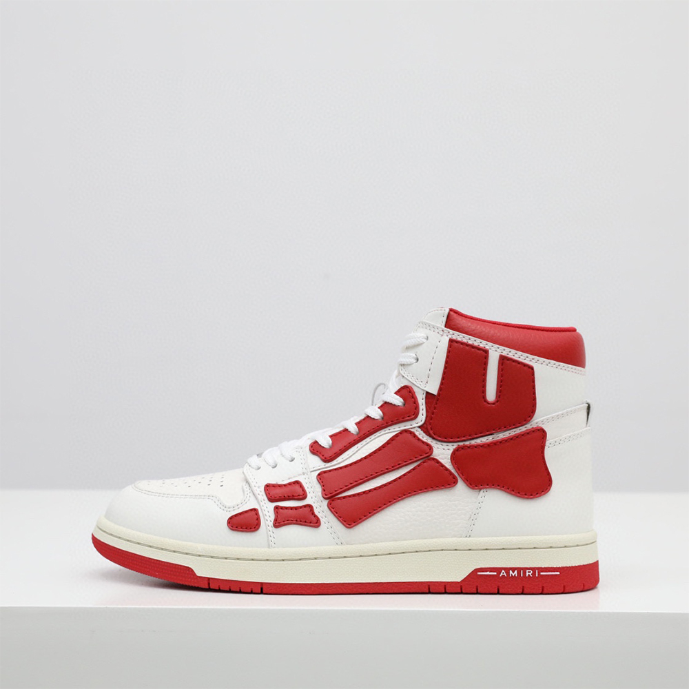 Amiri Skel-Top Hi Sneaker Red/White - PerfectKickZ