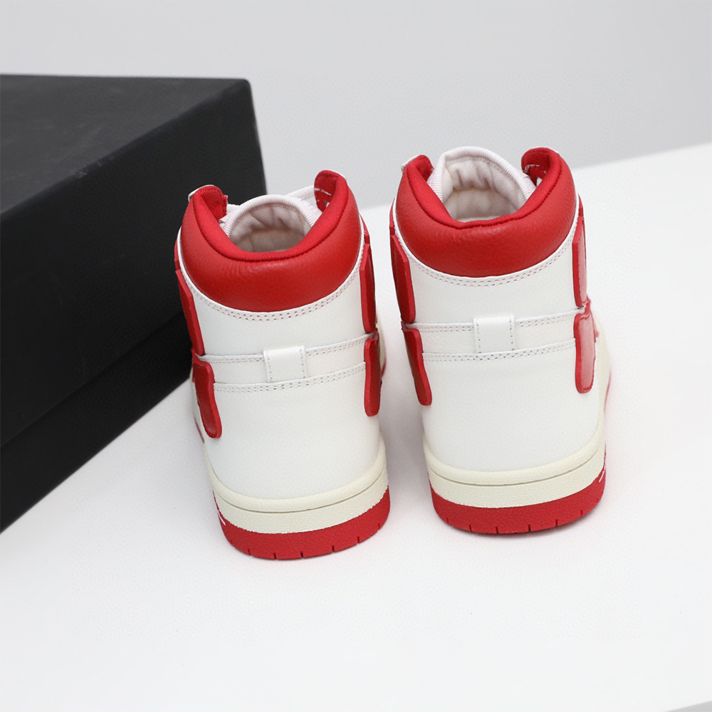 Amiri Skel-Top Hi Sneaker Red/White - PerfectKickZ