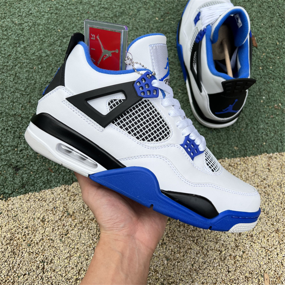 Nike Air Jordan 4 Retro White Motorsports Sneaker - 