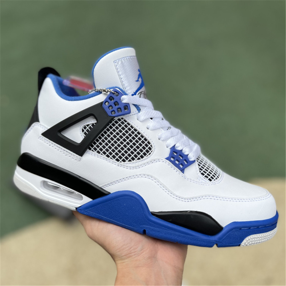 Nike Air Jordan 4 Retro White Motorsports Sneaker - 