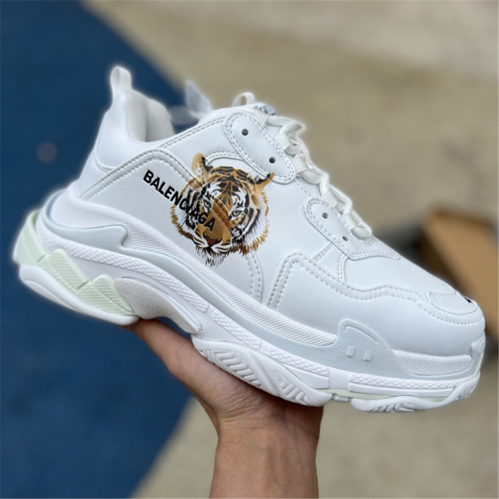 Balenciaga Triple S x Gucci Tiger Print Sneaker In White - PerfectKickZ