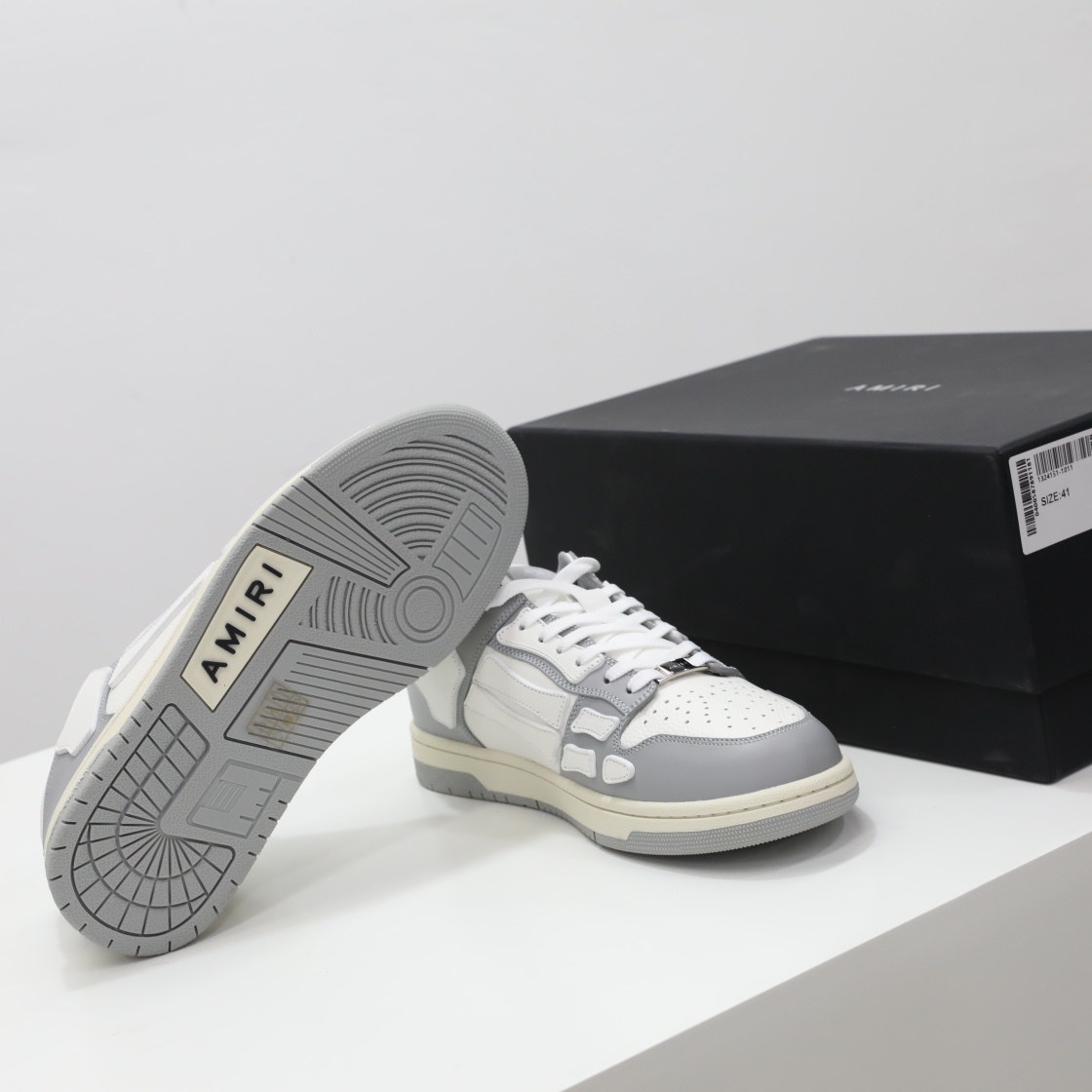 Amiri Skel-Top Low Sneaker Grey/White - PerfectKickZ