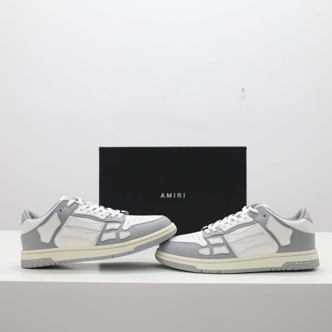 Amiri Skel-Top Low Sneaker Grey/White - PerfectKickZ