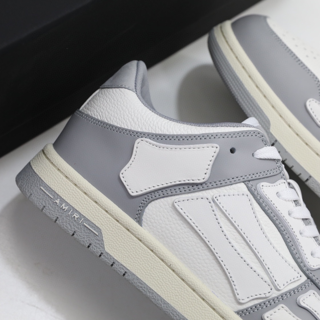Amiri Skel-Top Low Sneaker Grey/White - PerfectKickZ