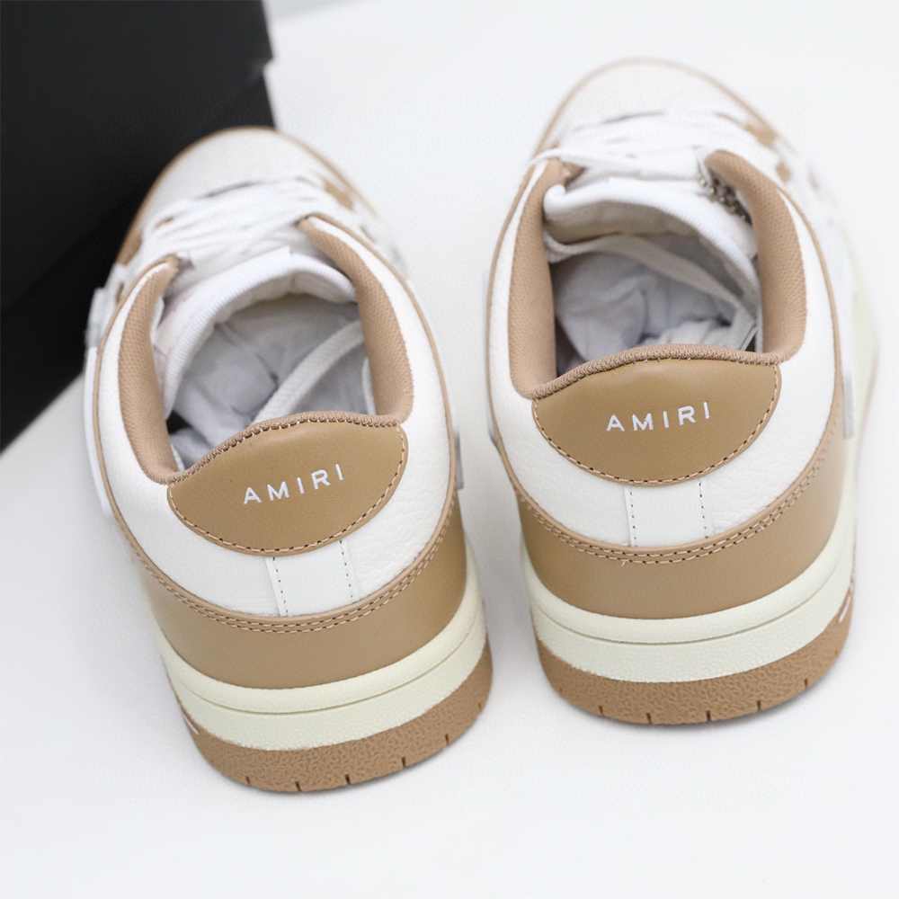 Amiri Skel-Top Low Sneaker Brown/White - PerfectKickZ