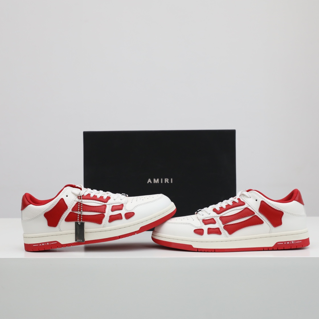 Amiri Skel-Top Low Sneaker Red/White - PerfectKickZ