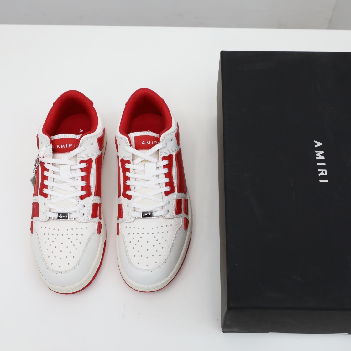 Amiri Skel-Top Low Sneaker Red/White - PerfectKickZ