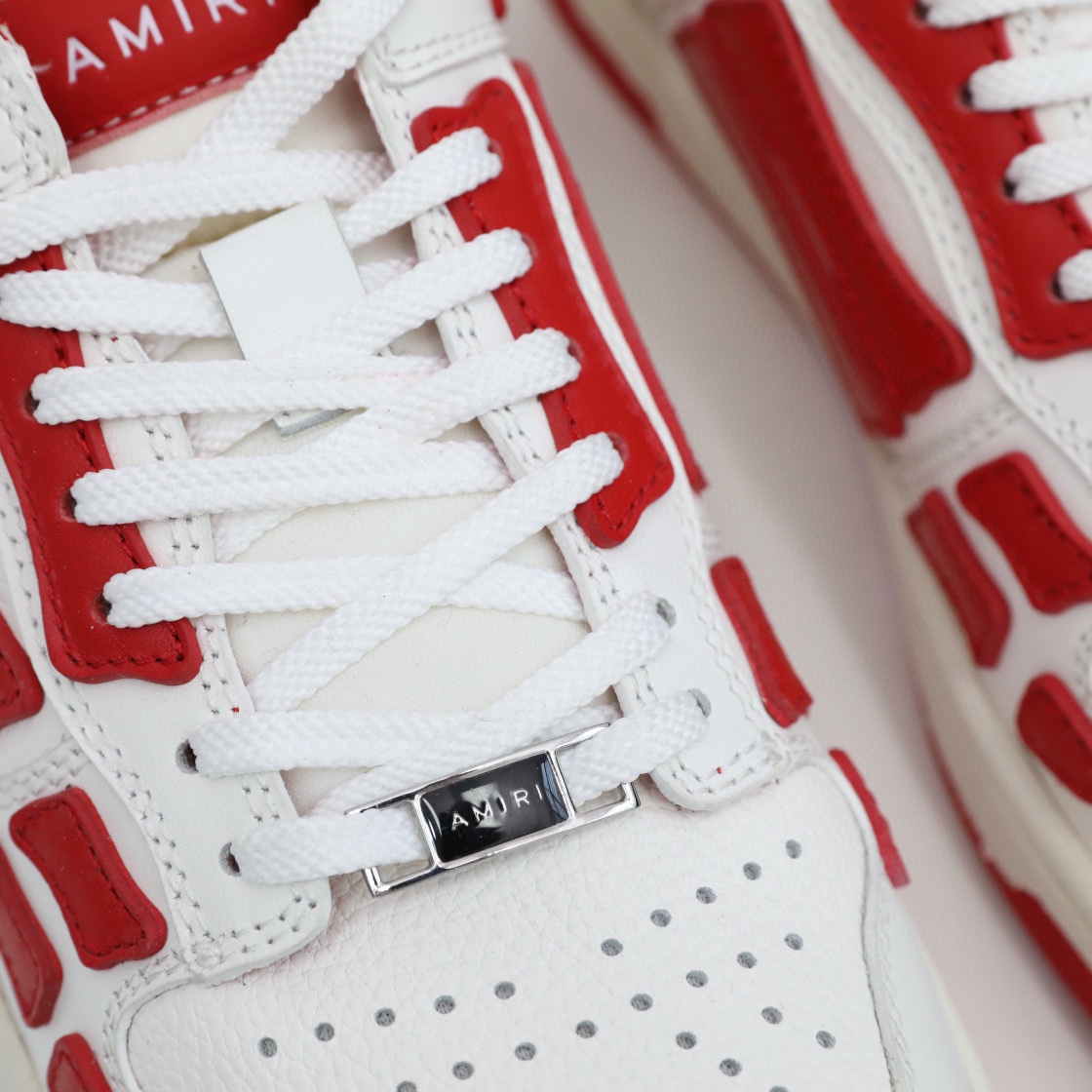 Amiri Skel-Top Low Sneaker Red/White - PerfectKickZ