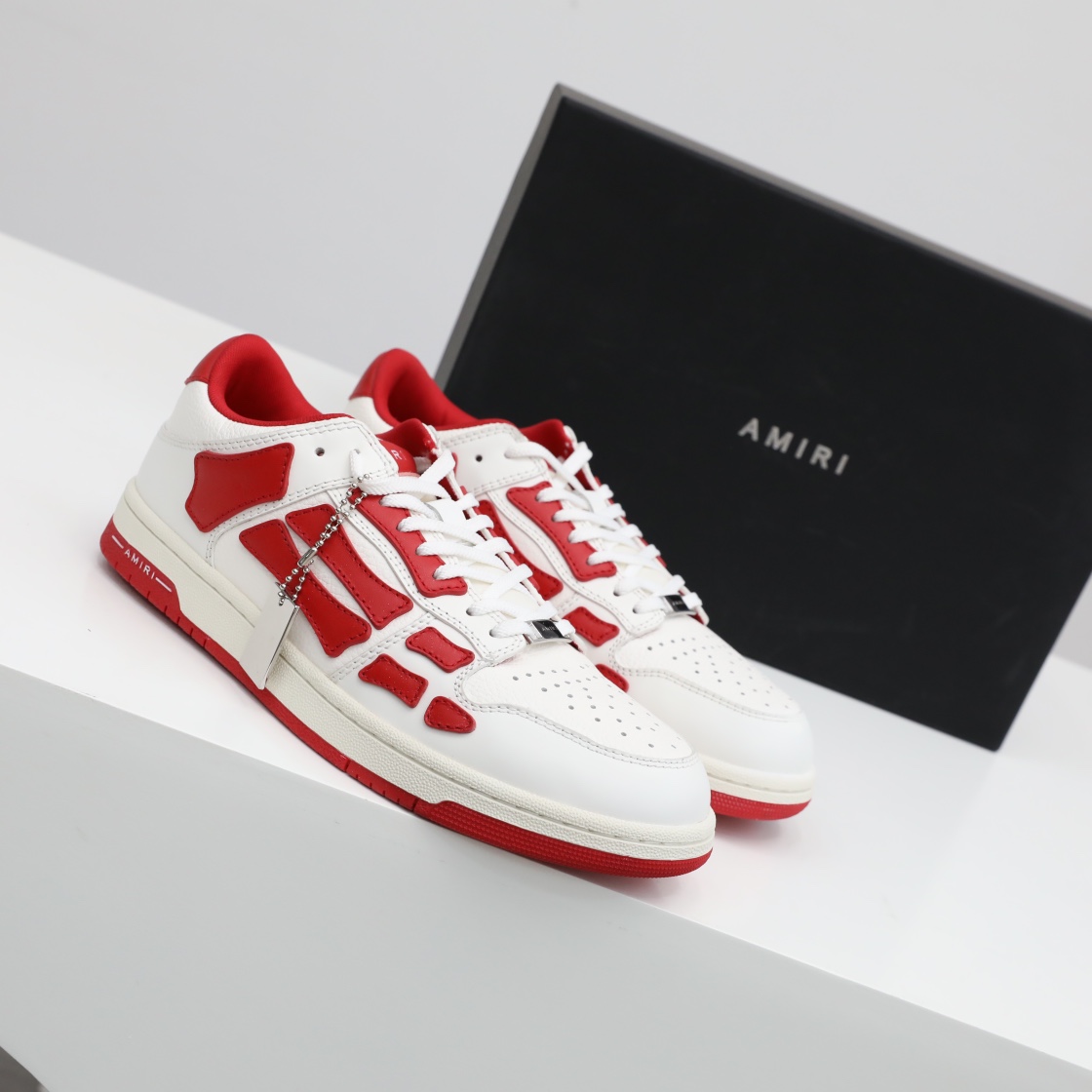 Amiri Skel-Top Low Sneaker Red/White - PerfectKickZ