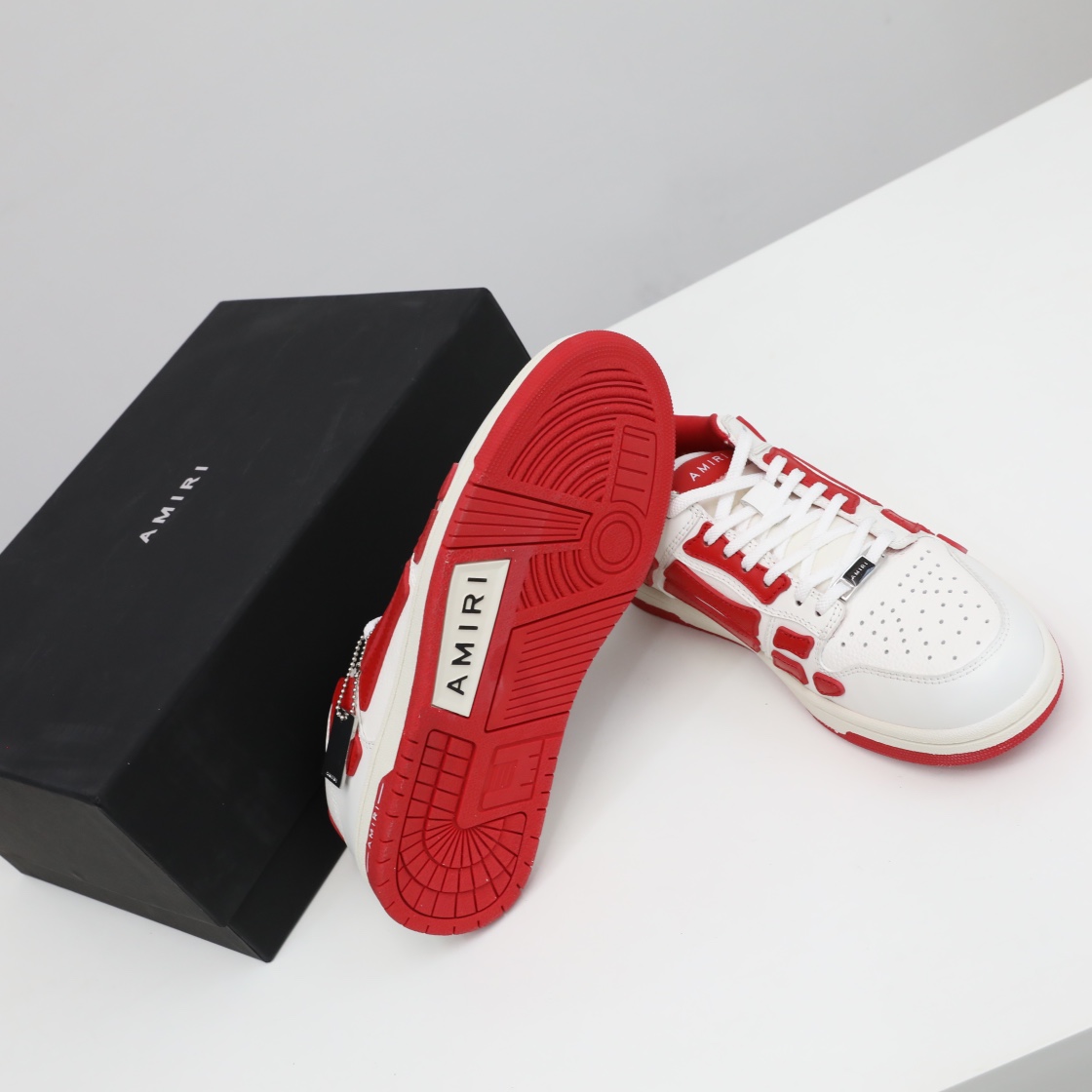 Amiri Skel-Top Low Sneaker Red/White - PerfectKickZ
