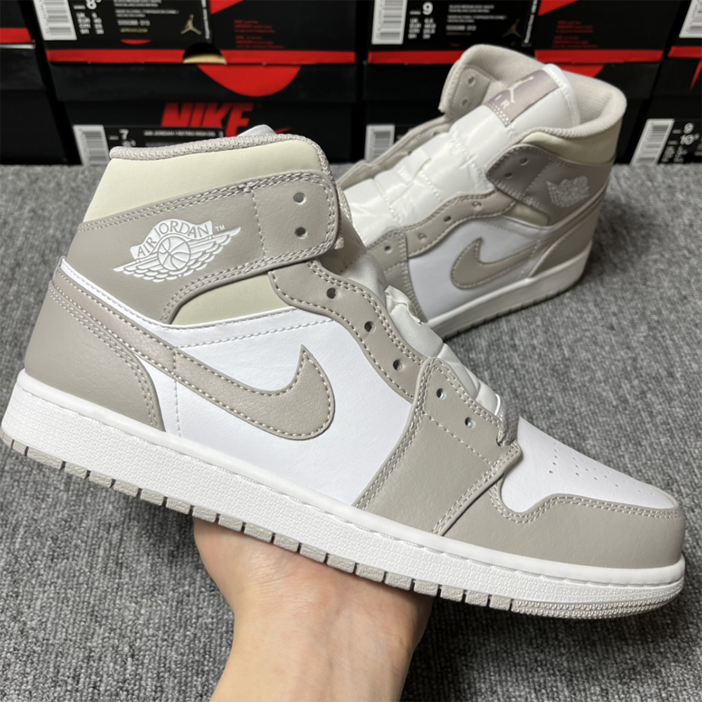 Air Jordan 1 Mid Grey Sneaker - PerfectKickZ