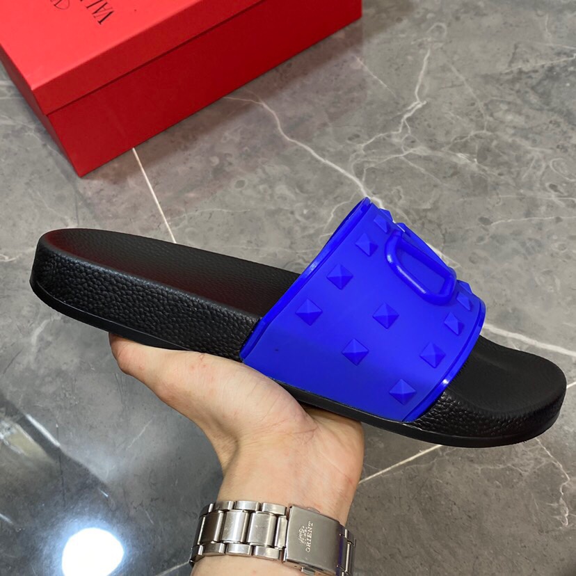 Valenti Garavani Summer V Logo Singature Sandal In Blue - PerfectKickZ