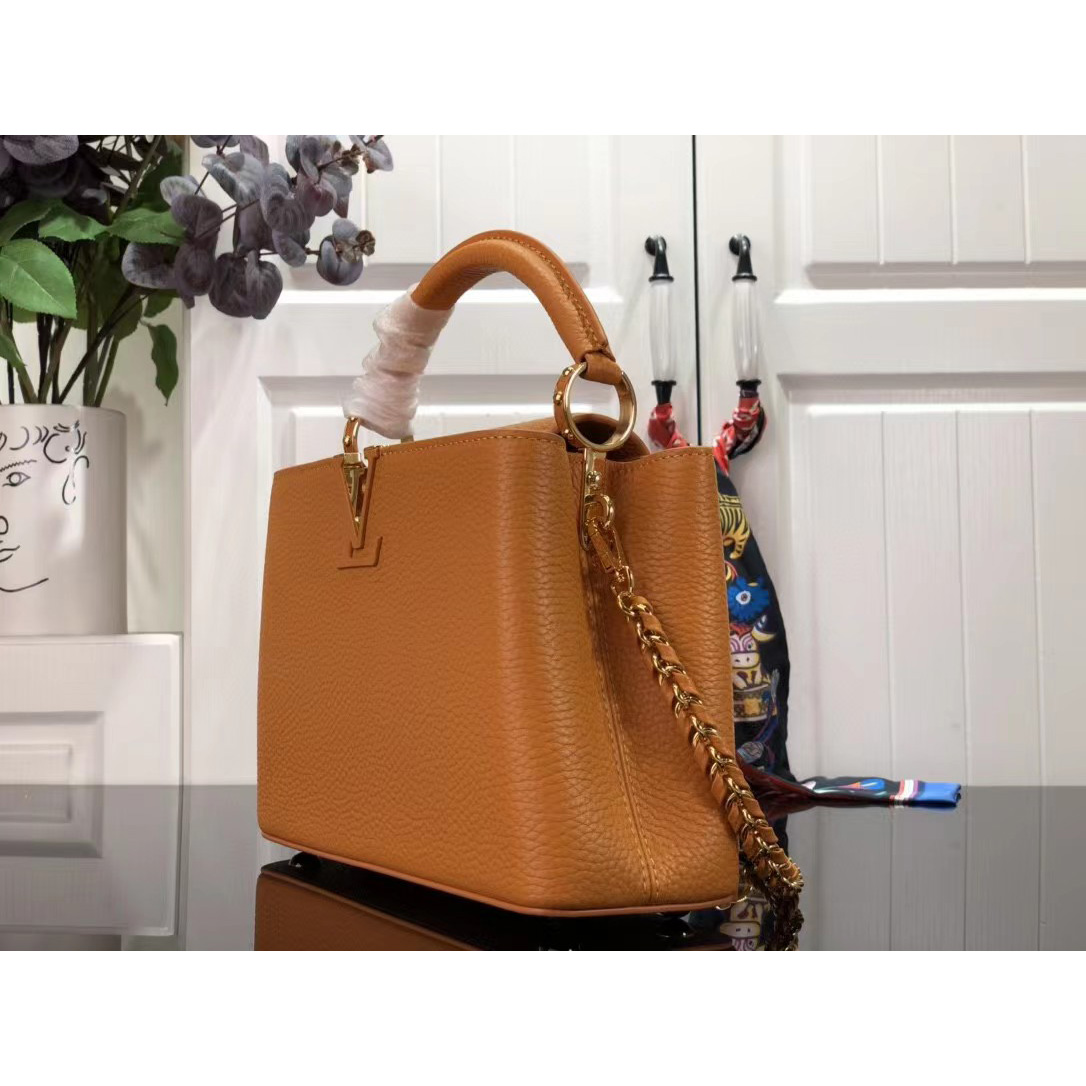 Louis Vuitton Capucines Handbag In Brown（27 x 18 x 9cm） - PerfectKickZ