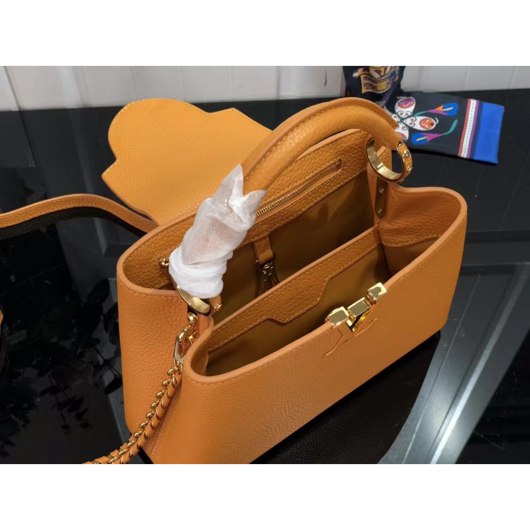 Louis Vuitton Capucines Handbag In Brown（27 x 18 x 9cm） - PerfectKickZ