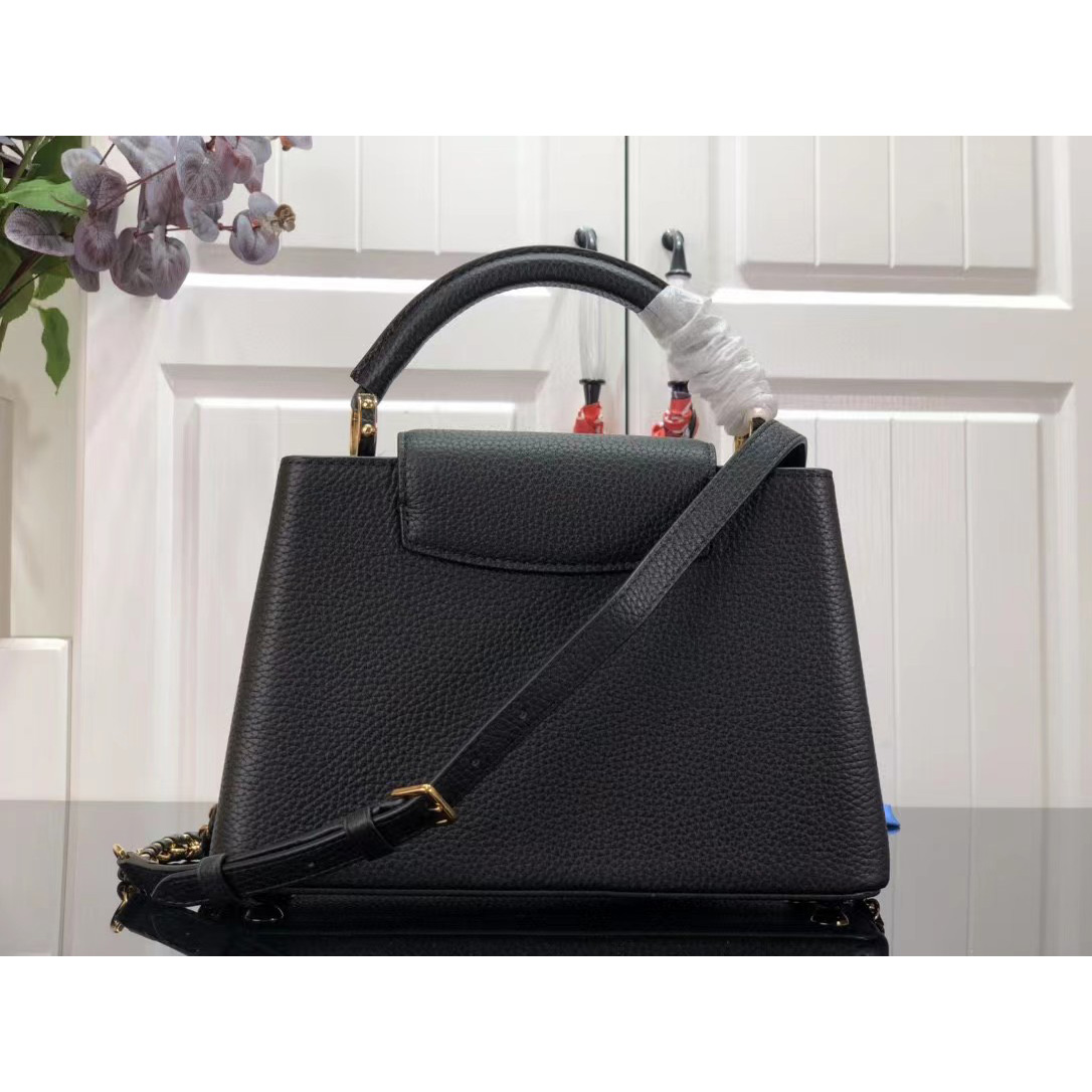 Louis Vuitton Capucines Handbag In Black（27 x 18 x 9cm） - PerfectKickZ