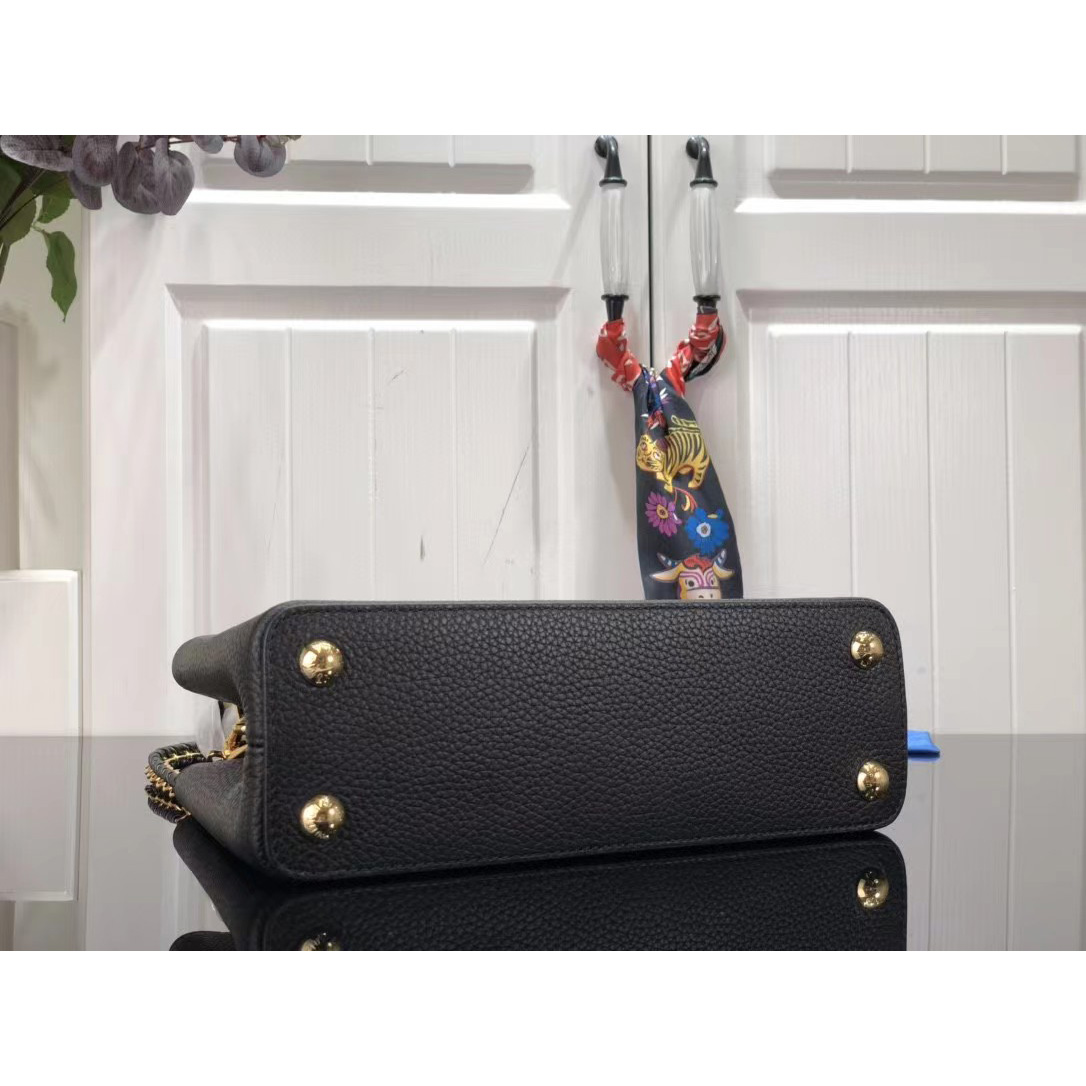 Louis Vuitton Capucines Handbag In Black（27 x 18 x 9cm） - PerfectKickZ