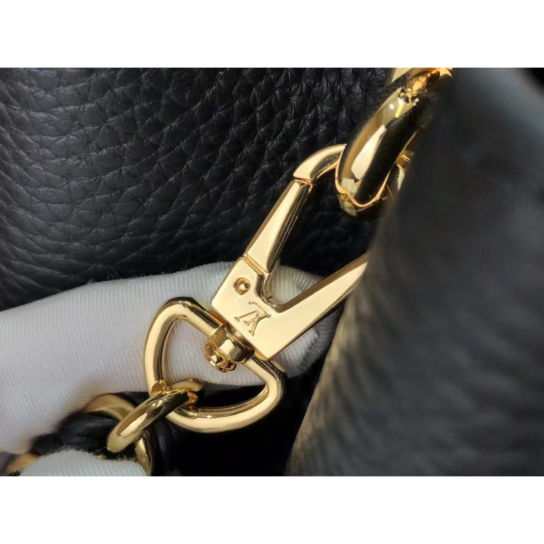 Louis Vuitton Capucines Handbag In Black（27 x 18 x 9cm） - PerfectKickZ