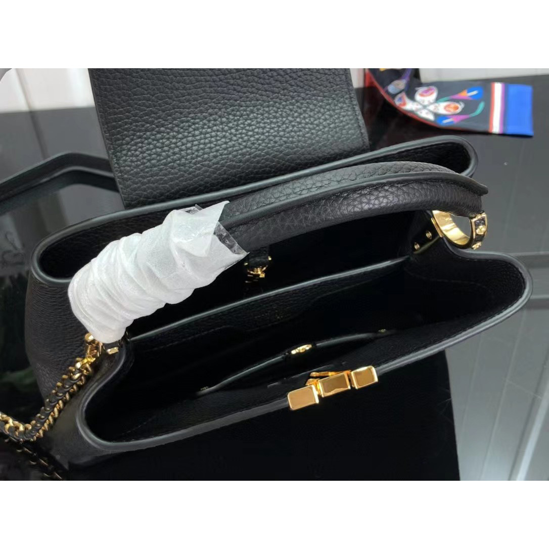 Louis Vuitton Capucines Handbag In Black（27 x 18 x 9cm） - PerfectKickZ