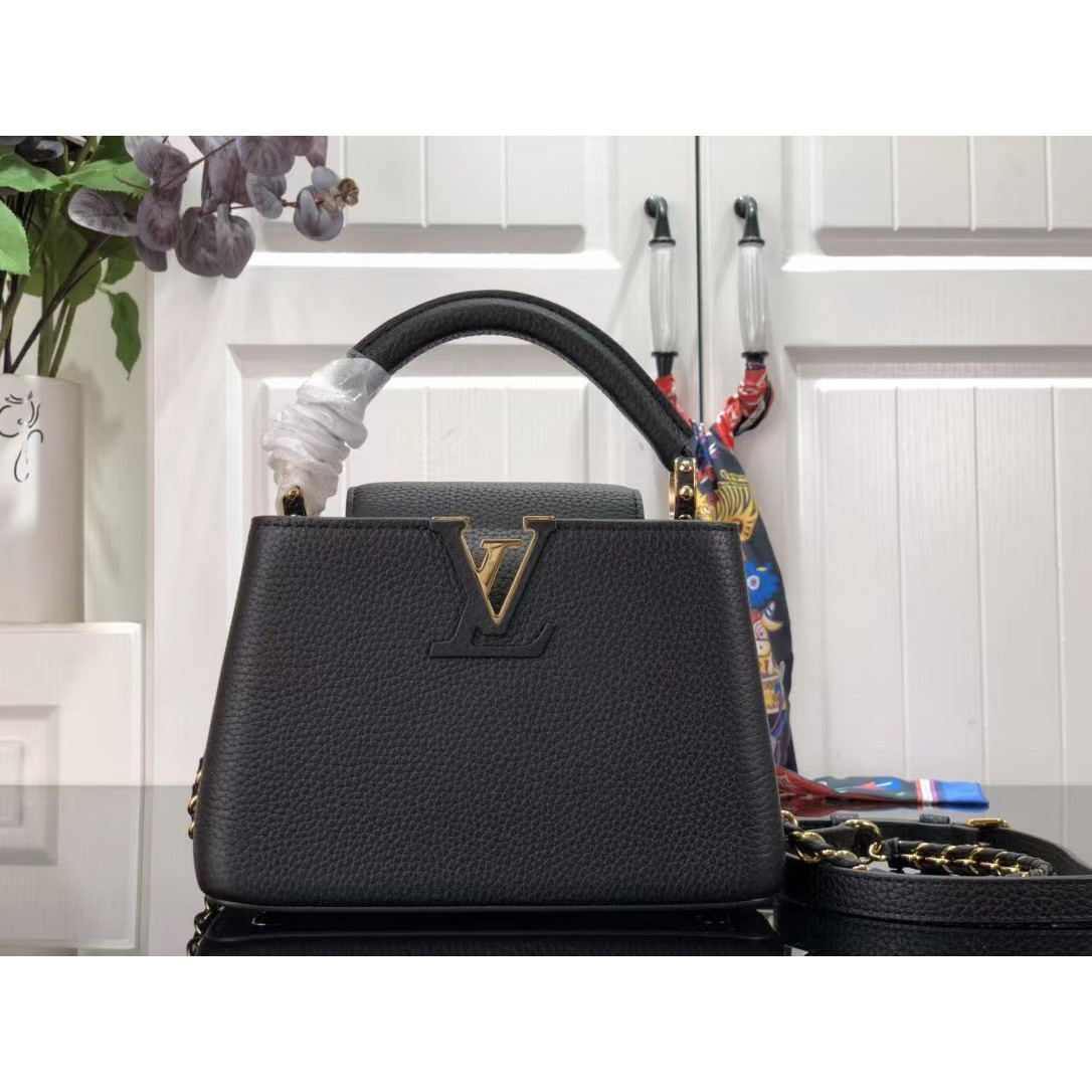 Louis Vuitton Capucines Mini Handbag In Black(21 x 14 x 8 cm) - PerfectKickZ