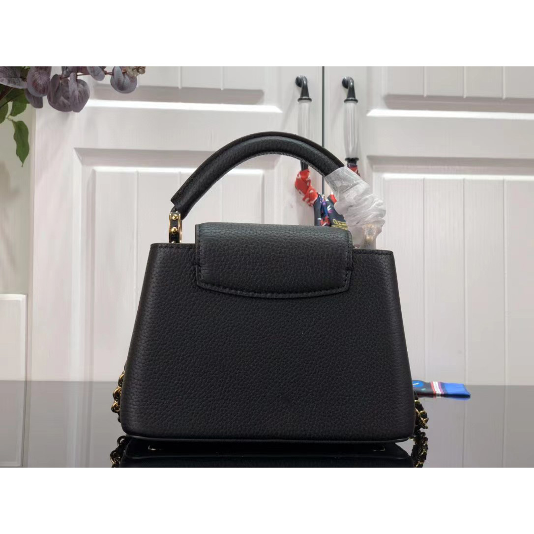 Louis Vuitton Capucines Mini Handbag In Black(21 x 14 x 8 cm) - 