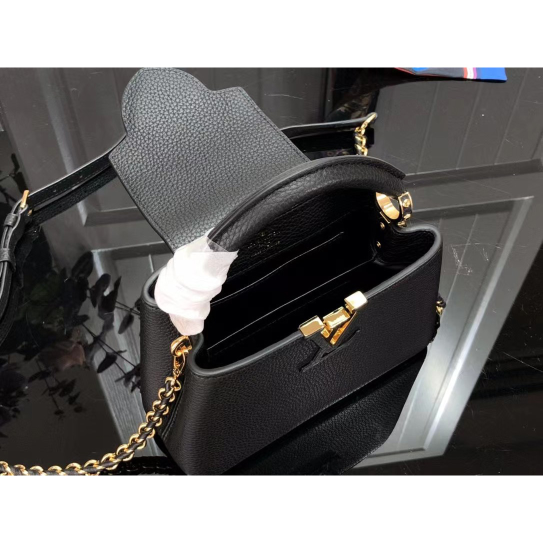 Louis Vuitton Capucines Mini Handbag In Black(21 x 14 x 8 cm) - 