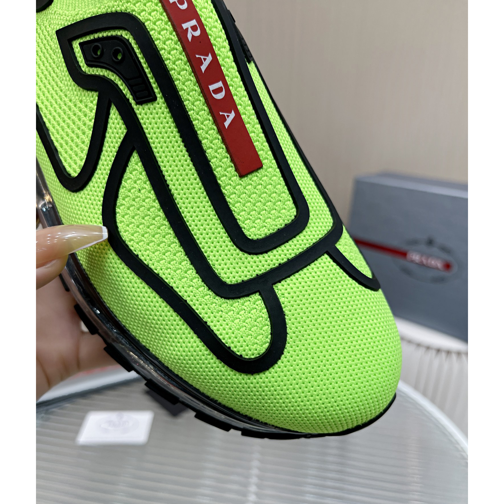 Prada Logo Sneakers In Green - PerfectKickZ