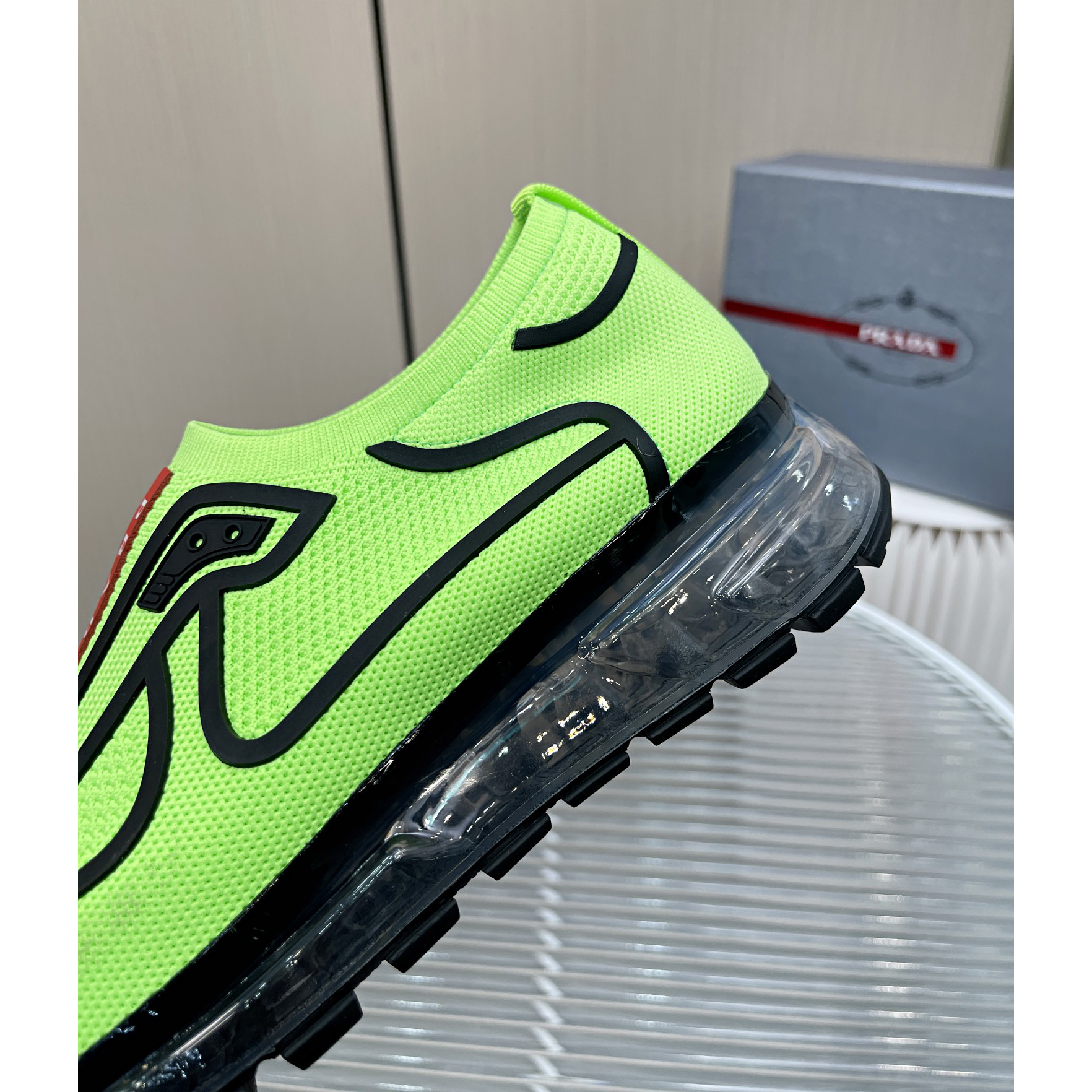 Prada Logo Sneakers In Green - PerfectKickZ