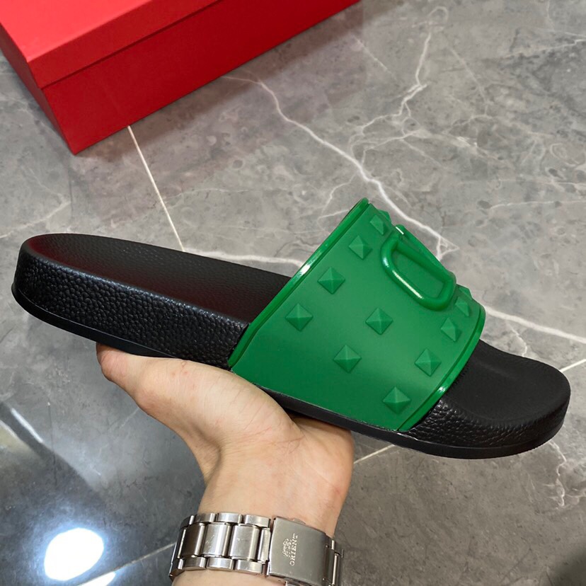 Valenti Garavani Summer V Logo Singature Sandal In Green - PerfectKickZ