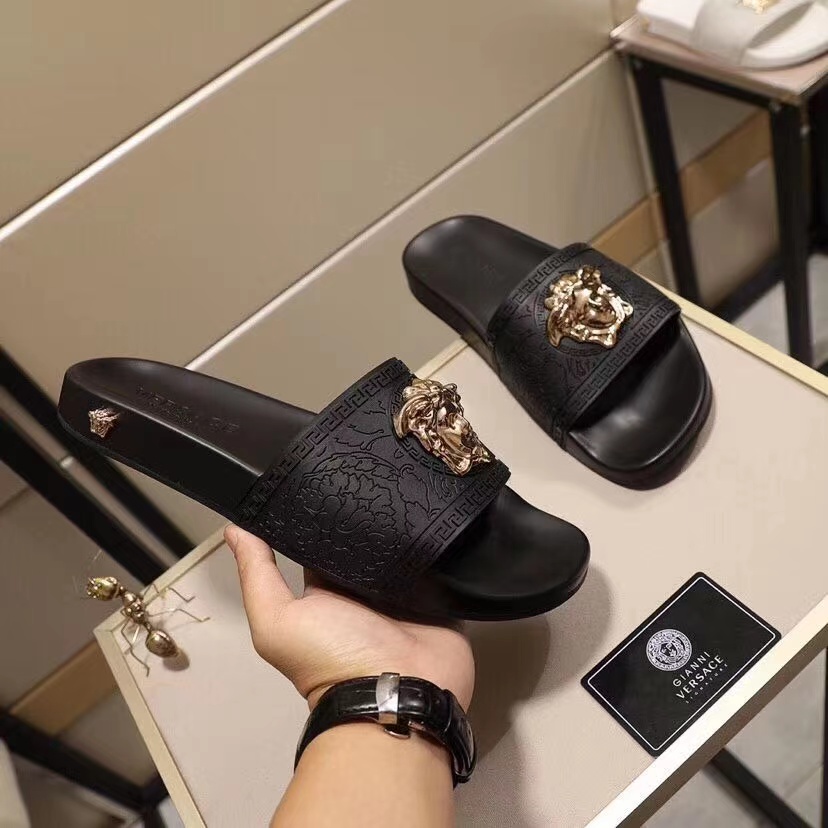 Versace Baroque Medusa Slides  - PerfectKickZ